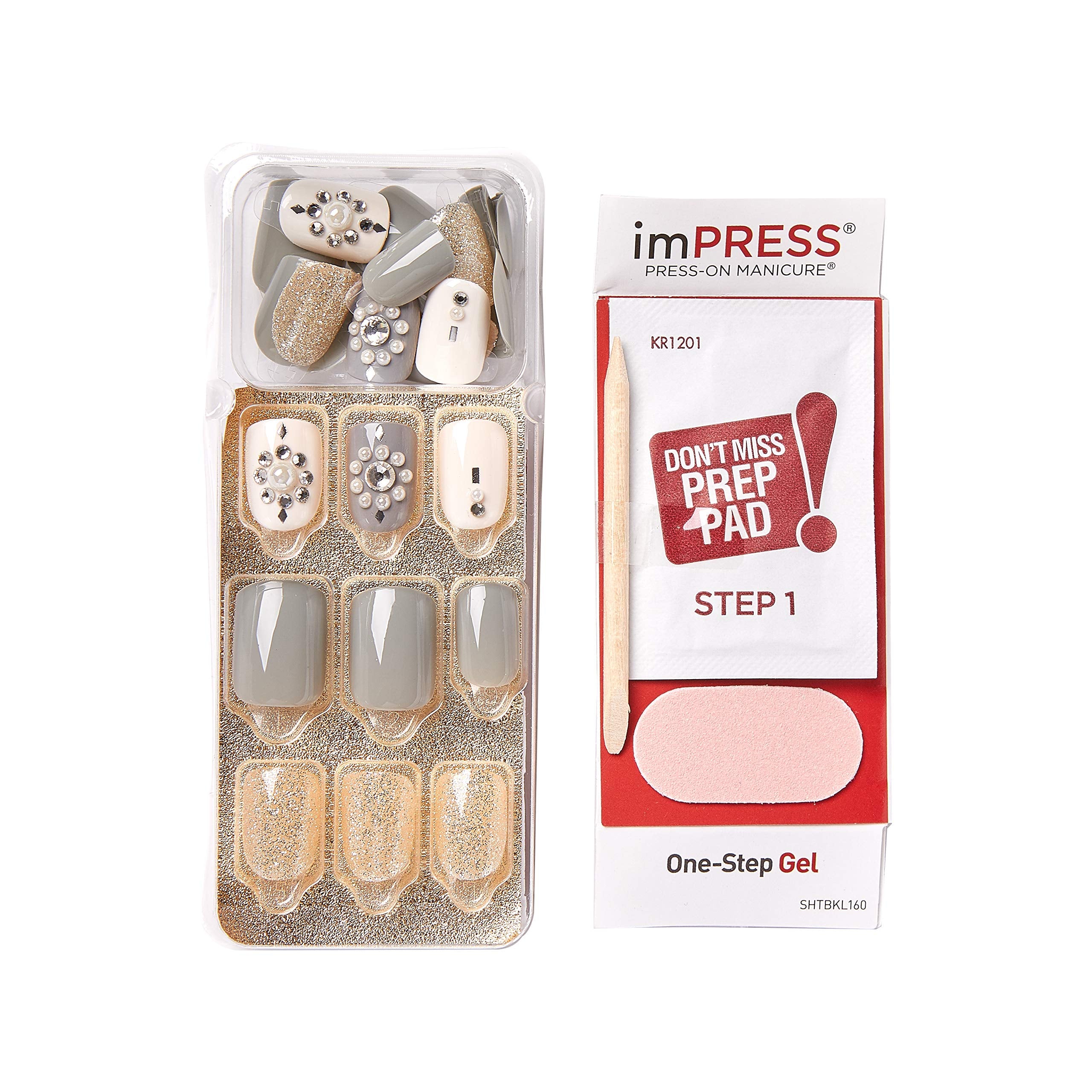 Kiss Impress Press-on Manicure One-Step Gel Nails Couture Collection - KISS imPRESS Press-on Manicure Couture Collection - Sassy Queen (Pack of 1)